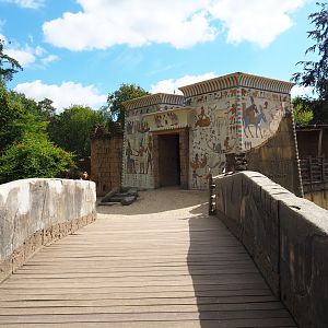 Egyptian gate and bridge