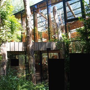 Entrance to the Aldabra giant tortoise house