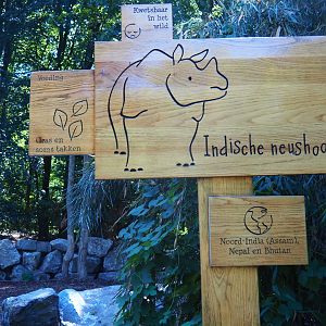 Sign Indian rhinoceros