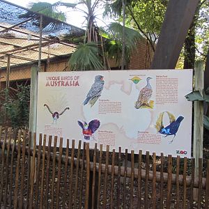 "Unique Birds of Australia" Signage