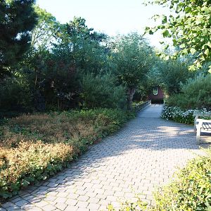 View of gardens and pathway in the park (Sep 2nd, 2018)