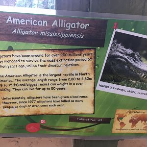 Example of signage style at Reptile Village Conservation Zoo