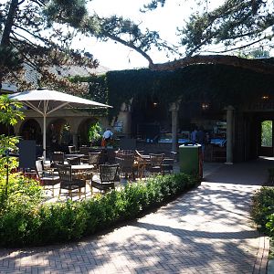 Terrace area and entrance to Cuban aviary (Sep 2nd, 2018)