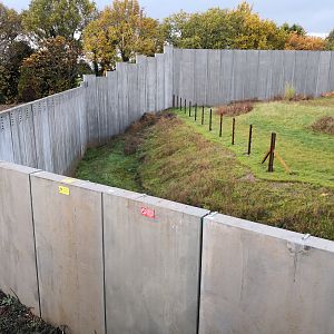 Outer wall and inner fencing - Twycross