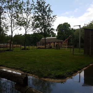 Giraffe -antilope enclosure with viewing-tower