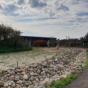 Empty enclosure in front of the South America house