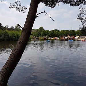 Big pond next to playing ground