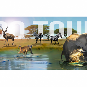 Zoo Tours Channel Art Composition