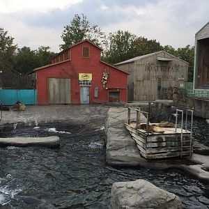Seal enclosure in Yukon bay