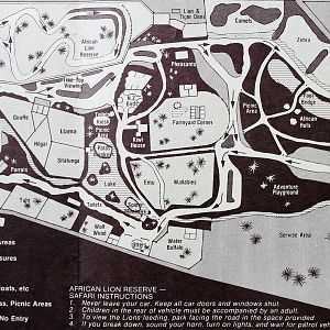 Orana Park map, 1980s