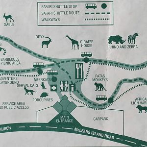 Orana Park map, 1996