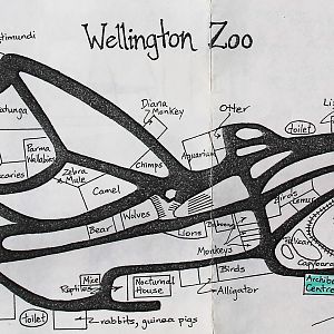 Wellington Zoo map 1988