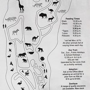 Wellington Zoo map c.1989/1990