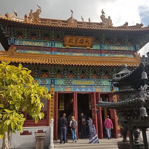Chinese temple - with storks