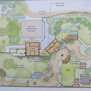 Display showing plans for new tiger exhibit