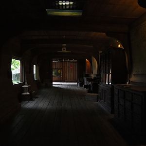 Galapagos giant tortoises viewing area with HMS Beagle theming (Nov 10th, 2018)