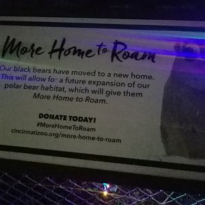 Dec. 2018 - Polar Bear Expansion Sign at Former Black Bear Exhibit
