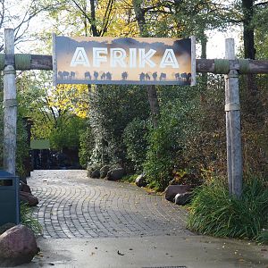 Gate to the African area of the zoo (Nov 10th, 2018)