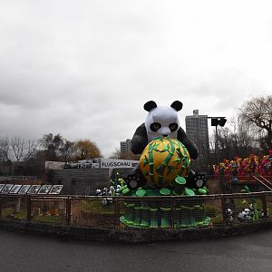 Former Polar bear enclosure, now panda