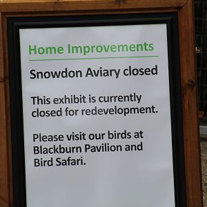Snowdon Aviary Construction Signage