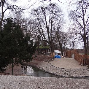 Takin and Alfred deer exhibits under reconstruction