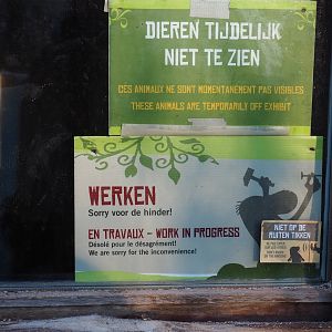 Work in progress - Wombat temporarily off-exhibit sign (Jan 20th, 2019)