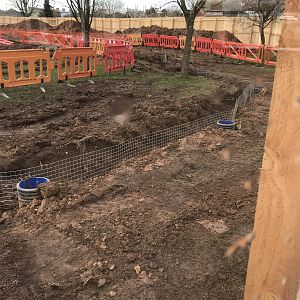 New tiger development perimeter fencing going in