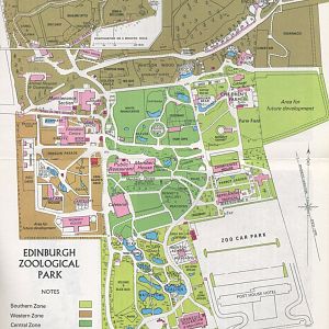 Edinburgh Zoo Map 1977