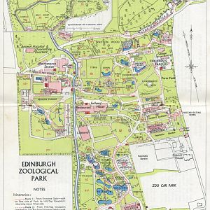 Edinburgh Zoo Map 1969