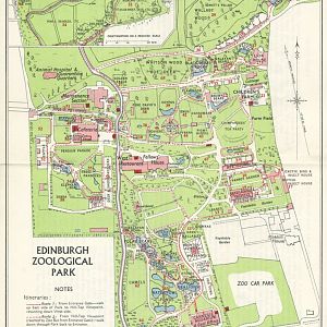 Edinburgh Zoo Map 1958