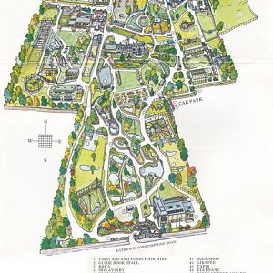Edinburgh Zoo Map 1985
