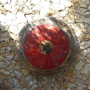 Informational signage for Iberian Lynx (Lynx pardinus) within the "Tapada do Lince-ibérico" complex