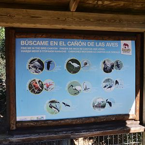 Bird Canyon Aviary Signage at Selwo Aventura, 13/03/19
