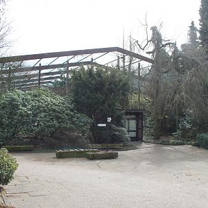 Free flight aviary, "Freiflughalle" - Outside