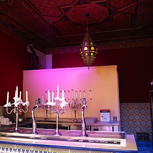 Gaudy bar area in the Spanish restaurant (Aug 28th, 2018)