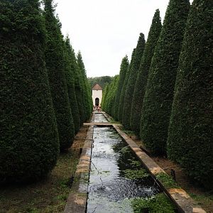 Cypress gallery and pools in gardens (Aug 28th, 2018)