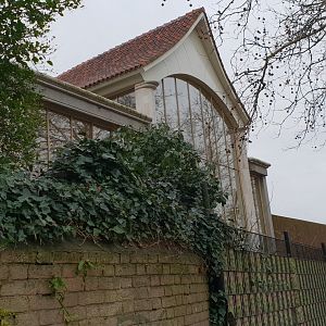 Lion-house as seen from the out-side of the zoo