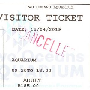 Two Oceans Aquarium Ticket 15.4.19