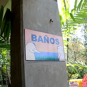 Solenodon bathroom sign