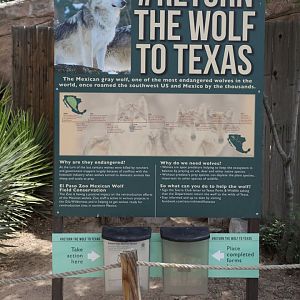 Mexican Wolf conservation sign