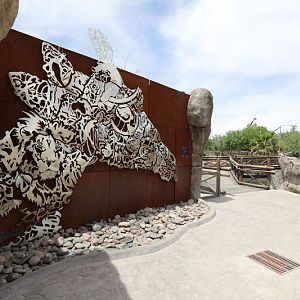 boardwalk to African savanna