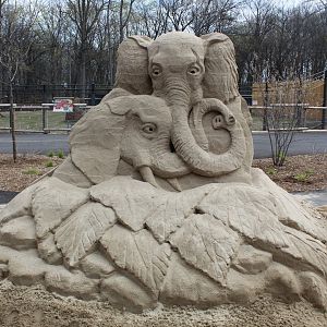 Adventure Africa - Elephant Sand Sculpture