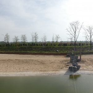 Panorama of Asian Elephant enclosure
