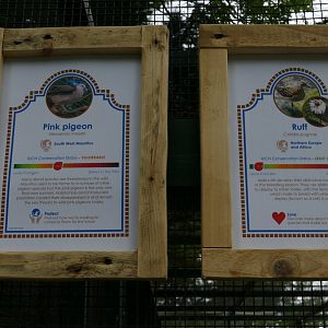 New Cottage Aviary signs, May 2019