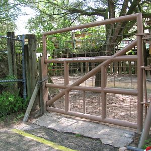 Indian Rhinoceros Exhibit Service Gate