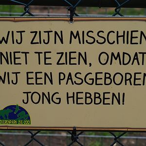 Sign We might not be on show as we have a newborn, 2019-04-06