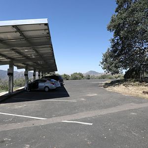parking lot with new solar panels
