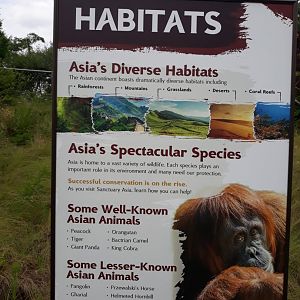 Asian Habitats signage