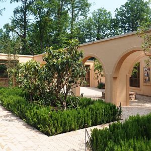 New Barbary macaque exhibit - Moroccan garden and pavilion, 2019-06-26