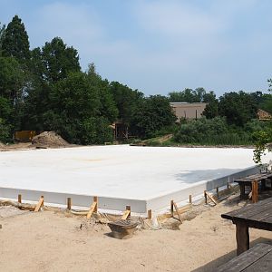 Huge concrete slab at former site of African section playground - Future port of Kinshasa area, 2019-06-26